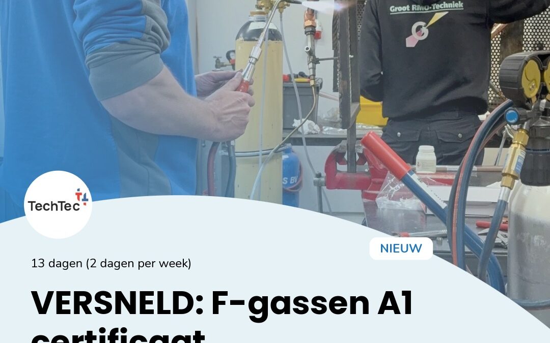 F-gassen A1 (versneld): jouw certificaat behalen in slechts 7 weken